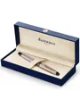 Waterman Expert Tintenroller | Edelstahl | Zierteile aus 23 K Gold| feine Spitze | Schwarz | Geschenkbox