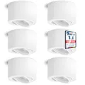 6x Aufbauleuchte SMOL schwenkbar Weiß mit LED Birne 4W neutralweiß Spot Lampe