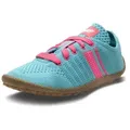 Leguano CARIBEO Barfußschuh Bequemschuh, Schnürschuh mit Kontrastbesatz blau 44 EU