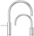 QUOOKER Küchenarmatur Nordic Round Twintaps mit PRO3 Reservoir & CUBE verchromt glänzend *inkl. 7 JAHRE GARANTIE*