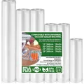 Vacuum Beutel 6 Rollen 15 20 25 28x300cm Vakuumfolie Lebensmittel Beutel