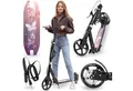 HyperMotion Scooter Faltbarer Aluminium-Scooter mit Federung & Tragegurt – Skyline