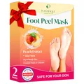 Plantifique Fußmaske - Hornhaut Socken - 2 Paar Pfirsich Fussmaske Hornhautentferner Socken - Hornhaut entfernen fuß - Foot Peel Mask Fußpeeling - Fußpflege Geschenke