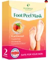 Plantifique Fußmaske - Hornhaut Socken - Fussmaske Pfirsich 2 Paar