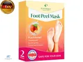 Plantifique Fußmaske - Hornhaut Socken - Fussmaske Pfirsich 2 Paar