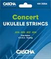 Cascha Konzert Ukulele-Saiten-Set I Premium-Nylon-Saiten für Konzert-Ukulelen I sehr gute Klang-Qualität & hohe Lebensdauer I hochwertiges 4er Saiten-Set G-C-E-A I Concert Ukulele Strings 4 Stück