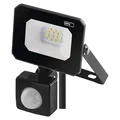 EMOS LED Strahler SIMPO 10 W mit Bewegungsmelder, für Außen, superhell 1000 lm, Neutralweiß 4000 K, Lebensdauer 25000 St., ZS2313 - Schwarz