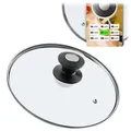 KADAX Topfdeckel "Barletta", Universaldeckel aus Glas mit Schwarzmatt griff, 22 cm
