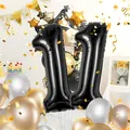 Geburtstag zahlen luftballon 11 jahre | Folienballon Schwarz Folienballon in ...