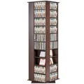 VEVOR Medienaufbewahrungsschrank 4-seitig Drehbarer Medienturm 1040 CDs Espresso