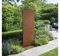 ESTEXO Sichtschutzelement Sichtschutz Rost Metall Gartenzaun 150x50cm Steckfuß Sichtschutzwand