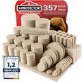 X-Protector Filzgleiter 357 Stück - Prämie Möbelgleiter Beige - Dicker Filz Selbstklebend - Bodenschoner für Stühle - Große Menge an Filzgleiter Selbstklebend - Schützen Sie Ihre Holzfußböden