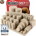 X-Protector Filzgleiter 357 Stück - Prämie Möbelgleiter Beige - Dicker Filz Se