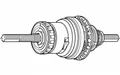 SHIMANO Sg-5R35 Antriebseinheit, Silver/Black, One Size