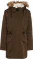 Mavi Damen Jackets Basic Parka FUR Detailed Coat Forest Green
