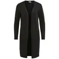 Vila Cardigan Langer Cardigan Gemütliche Strickjacke mit Taschen VIRIL LONG L/S KNIT CARDIGAN - NOOS schwarz S (36)