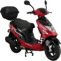 Motorroller CityLeader 50 ccm 45 kmh EURO 5 rot inkl. Topcase - Rot