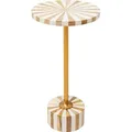 KARE DESIGN Beistelltisch Domero Cirque 86571 Dekor Weiß / Gold 25 cm