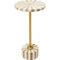 Beistelltisch Couchtisch Ablage Stahl Holzwerkstoff Gold-Weiß Kare Design