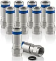 10x SAT Quick Mount Stecker, Kompressionsstecker für Koax Kabel (5 - 7,5mm)