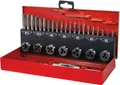 RUKO 245010 Maschinengewindebohrer-Set 31teilig metrisch M3, M4, M5, M6, M8, M10, M12 Rechtsschneidend HSS 1 Set