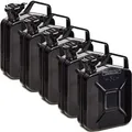 BW Kraftstoffkanister Metall Benzinkanister 5x 5 Liter Schwarz RAL 9005 TÜV-geprüft und UN-Zulassung Made in Europe