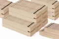 100 Stk. | Metrie 2m Zollstock Block 52 | Natur | Gehärtete Stahlgelenke