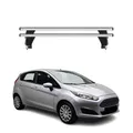 OMAC Dachträger Querträger Alu für Ford Fiesta mk6 2013-2017 FL – Abschließbar – T-Nut – City-Crash-getestet – Max. 50 kg Silber