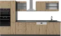 Küchenzeile Vicco R-Line Artisan Eiche/Anthrazit 350 cm mit Hochschrank, AP Anthrazit, Model 49355