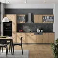 Vicco - Küche R-line, Artisan Eiche/anthrazit, 350 Cm Mit Hochschrank, Ap Anthrazit