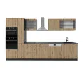 Vicco Küchenzeile R-Line, Artisan Eiche/Anthrazit, 350 cm mit Hochschrank, AP Anthrazit