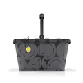 reisenthel carrybag smiley grey – Stabiler Einkaufskorb mit viel Stauraum und praktischer Innentasche – Elegantes und wasserabweisendes Design