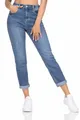Hailys Damen Jeans high Waist Weite Passform 5-Pockets leichte Waschung, Farben:Blau-2, Größe:M