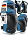 SKATEWIZ Protektoren-Set Schützer Skateboard ab 8 Jahre Protektoren Kinder und Erwachsene (Inline Skate Schonerset, 6-tlg., Knieschoner Geschenke für Kinder - Inliner Schoner), Inline Skate, Skateboard & Schlittschuhe Schoner