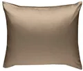 Bettwaesche-mit-Stil Mako-Satin Baumwollsatin Kissen Kissenbezug Uni einfarbig zum Kombinieren (Kissenbezug 40 cm x 40 cm, Hellbraun)
