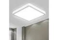 LQWELL LED Deckenleuchte Quadrat Flach LED Deckenlampe, 18W,1600LM, LED fest integriert, Tageslichtweiß, Modern Schlicht Lampe Dünn
