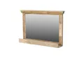 baario Badspiegel Badspiegel PAZIN 100x65cm, mit Ablage massiv Mangoholz Vintage Design