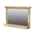 Badspiegel PAZIN 100x65cm massiv Mangoholz Vintage Design mit Ablage Landhaus