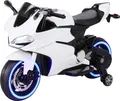 Actionbikes Motors Motorrad 1299SS Weiß - Kinder Elektromotorrad mit Soundmodul - Bremsautomatik - Kinder Fahrzeug elektrisch ab 3 Jahre - Kinder Elektro Dreirad