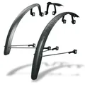 SKS GERMANY SPEEDROCKER XL SET Schutzblech-Set für Gravel-Bikes (mit Streben und Doppelspoiler-Funktion, für extra breite Reifen bis 52 mm, Hochleistungskunststoff), schwarz