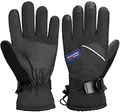 BRUBAKER Winterhandschuhe Wasserdicht und Winddicht - Herren und Damen Handschuhe für kalte Tage - Extra Warme Thermo Skihandschuhe für Ski Snowboard Winter und Schnee - Schwarz Größe M/L