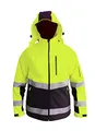 Consorte SNOW HAWK Softshell Arbeitsjacke isoliert Membran wasserdicht 3.000 winddicht atmungsaktiv 3.000 Kapuze Outdoor isoliert Hi-Vis Funktionale Winter Jacke herren reflektierende Damen Gelb (L)