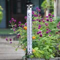 XXL Thermometer mit Solar Beleuchtung - Außenthermometer mit Erdspieß 112 cm