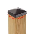 10x PFOSTENKAPPE PYRAMIDE STAHL SCHWARZ PULVERBESCHICHTET 101 x 101 MM