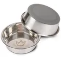 Hundenapf Edelstahl  2er Pack  900ml Napfset  Rutschfester Hunde Fressnapf  S...