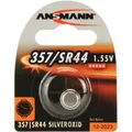 Ansmann 1516-0011 Silberoxid-Knopfzelle, 1,55V, 357/SR44 (1516-0011), 1er-Bliste
