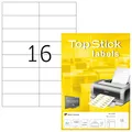 TopStick 8712: 105x37 mm Labels A4 zum Bedrucken selbstklebend 1600 Etiketten