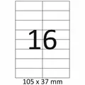 Etiketten A4 105 x 37mm 100 Blatt = 1600 Stück