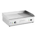 Royal Catering Gastro Grillplatte elektrisch 4400 W 50-300 °C 727 x 420 mm glatte + geriffelte Grillfläche Griddleplatte Bratplatte Tischgrill Elektro-Grillplatte