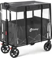 Sekey Regenschutz Transparent für Bollerwagen mit Dach, 75 x 50 x 65 cm